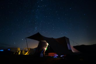 Camping under the stars